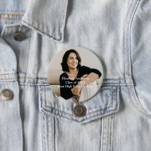 Photo High School College Reunion Personalised 7.5 Cm Round Badge