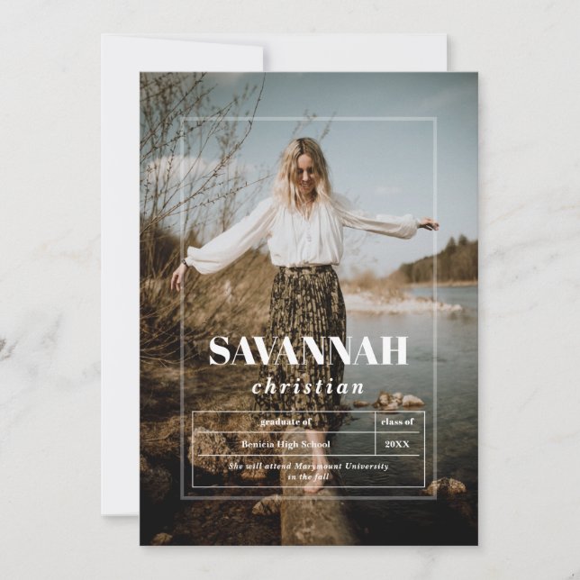 Photo High School Graduation Announcement (Front)