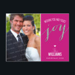 PHOTO HOLIDAY CARD chalkboard glitter type pink<br><div class="desc">Send and extra special message with style and pizzazz this year... Personalised with your details & photos my modern holiday products are sure to stand out from the flurry of greetings your friends and family will receive this season and will make a special memento that will be treasured long after...</div>