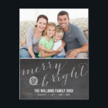 PHOTO HOLIDAY CARD chalkboard glitter type silver<br><div class="desc">Send and extra special message with style and pizzazz this year... Personalised with your details & photos my modern holiday products are sure to stand out from the flurry of greetings your friends and family will receive this season and will make a special memento that will be treasured long after...</div>