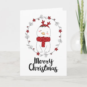 PHOTO HOLIDAY CARD   Christmas Chicken Reindeer