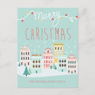 PHOTO HOLIDAY CARD Christmas Town Scene