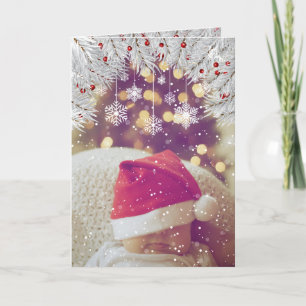 PHOTO HOLIDAY CARD   Winter Christmas Snowflakes