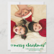 Photo Holiday Card with Merry Christmas Greeting