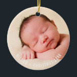 PHOTO HOLIDAY DECOR simple christmas tree pattern Ceramic Ornament<br><div class="desc">by kat massard >>> WWW.SIMPLYSWEETPAPERIE.COM <<< A perfect keepsake for baby's first Christmas or as a memory to a special event such as a wedding,  baptism or graduation.</div>