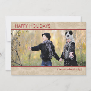 Photo Holiday Flat Card Modern Country