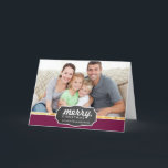 PHOTO HOLIDAY gold foil band chalkboard sign plum<br><div class="desc">Send and extra special message with style and pizzazz this year... Personalised with your details & photos my modern holiday products are sure to stand out from the flurry of greetings your friends and family will receive this season and will make a special memento that will be treasured long after...</div>