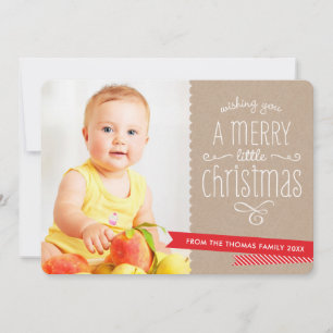 PHOTO HOLIDAY modern whimsical type rustic kraft