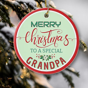 Photo Holiday Ornament for Special Grandpa!