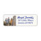 Photo Holiday Return Address Labels: Blue & White