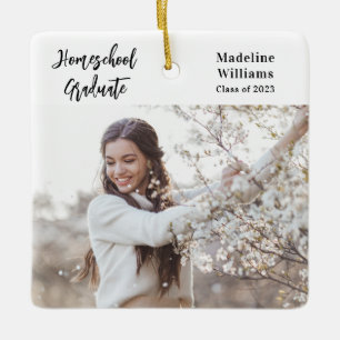 Photo Homeschool Graduation Ceramic Ornament