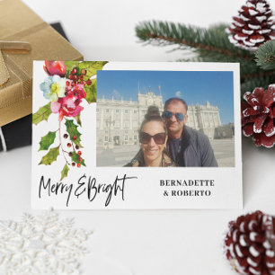 Photo Horizontal Christmas Flat Holiday Card