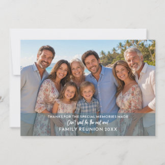 Photo Horizontal or Panoramic Family Reunion Holiday Card
