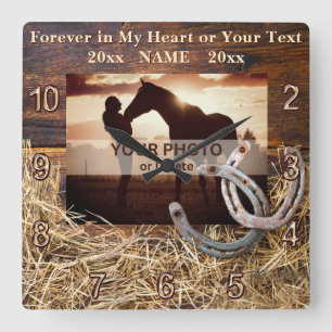 Photo, Horse Remembrance Gifts, Horse Wall Clock