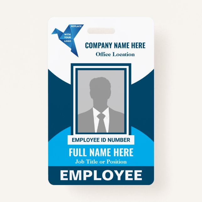 Photo Hospital Medical Company Any Color Template ID Badge (Front)