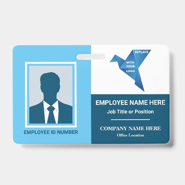 Photo Hospital Medical Company Any Colour Template ID Badge (Front)