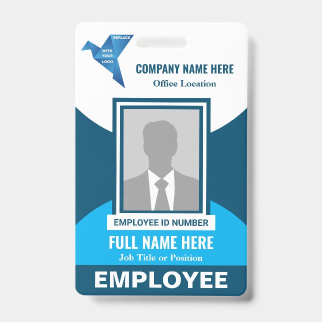 Photo Hospital Medical Company Any Colour Template ID Badge (Front)