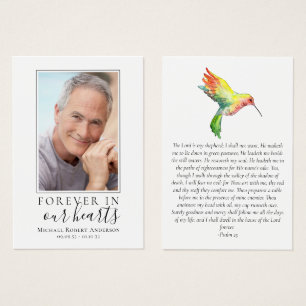 Photo Hummingbird Prayer Card