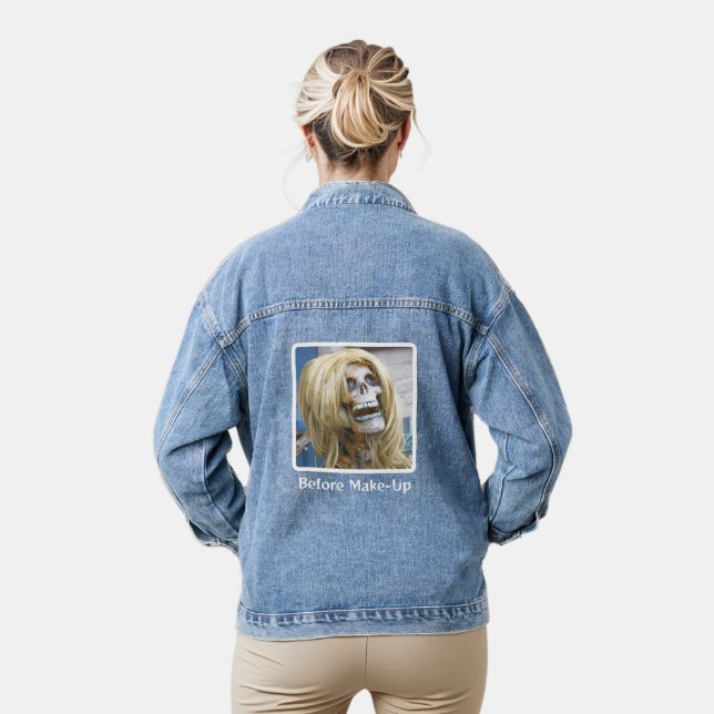 PHOTO (HUMOROUS) "BEFORE MAKE-UP" DENIM JACKET (Model)
