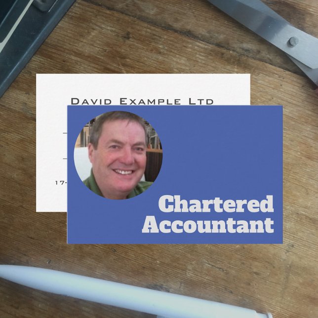 Photo ID Chartered Accountant Design Business Card (Creator Uploaded)