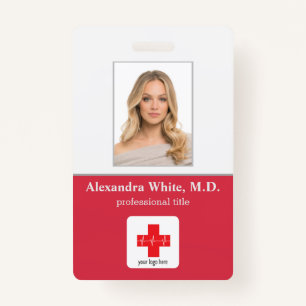 Photo ID Employee Hospital Medical Professional ID Badge