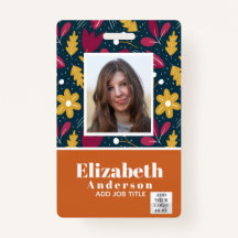 PHOTO ID - Employee VIP Pass - Girly Flowers
