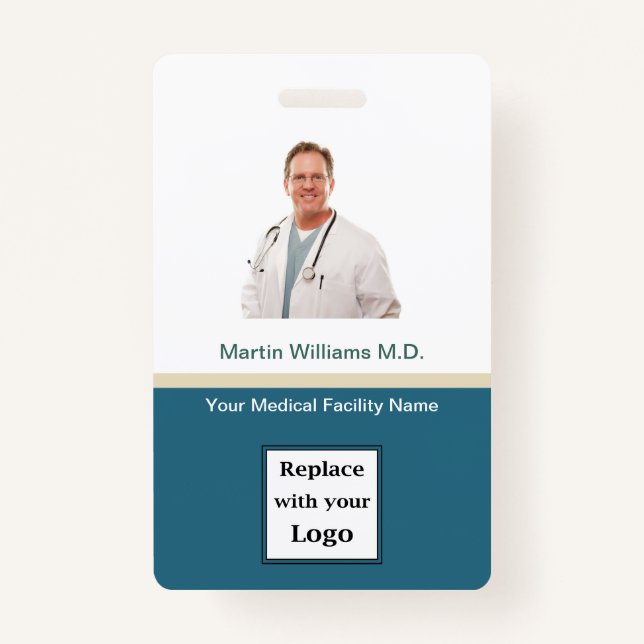 Photo ID Hospital Medical Professional Name Badges ID Badge (Front)