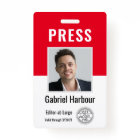 Photo ID Journalist Press Pass | Logo & Barcode