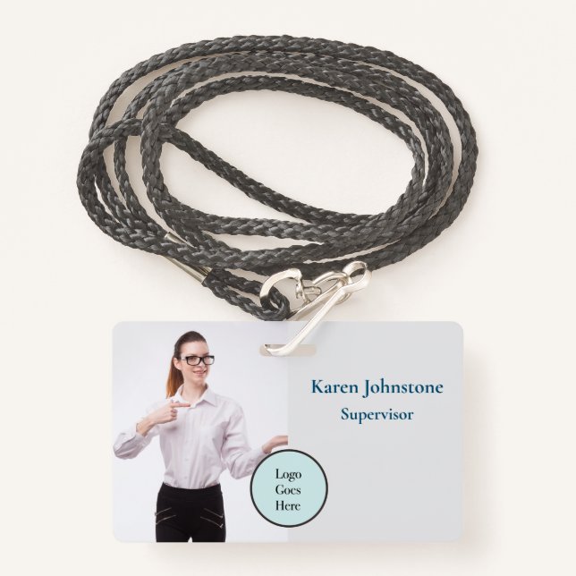 Photo Identification Name Company Logo ID ID Badge (Front with Lanyard)