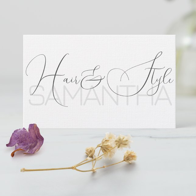 Photo Image Elegant Modern Calligraphy Signature   Business Card (Creator Uploaded)