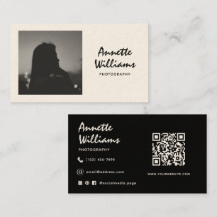 Photo image minimalist photographer business card