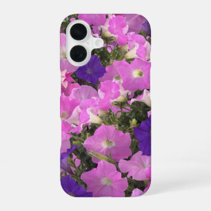 Photo Image Of Morning Glory Pink & Purple Flowers iPhone 16 Case