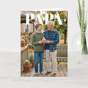 Photo In Front Papa (Add your photo twice) Card