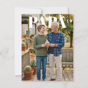 Photo In-Front 'Papa' Father's Day Card