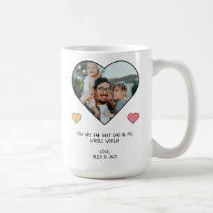 Photo in Heart Shape w/ Custom Messages   Hearts Coffee Mug