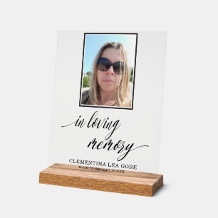 Photo In loving memory Acrylic Sign