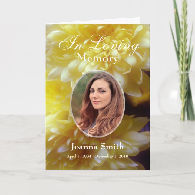 Photo In Loving Memory Keepsake Card (Front)