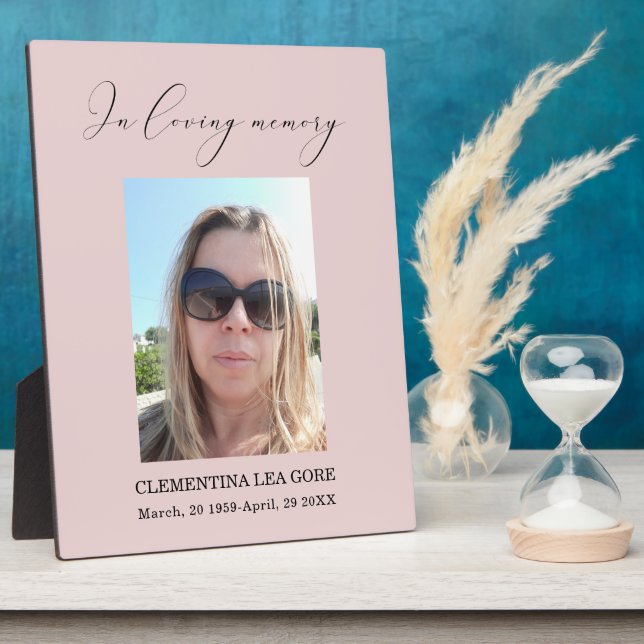 Photo In loving memory sign Tabletop  Plaque (Side)