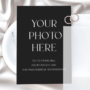 Photo Insert Card for Vellum Bridal Shower Invite