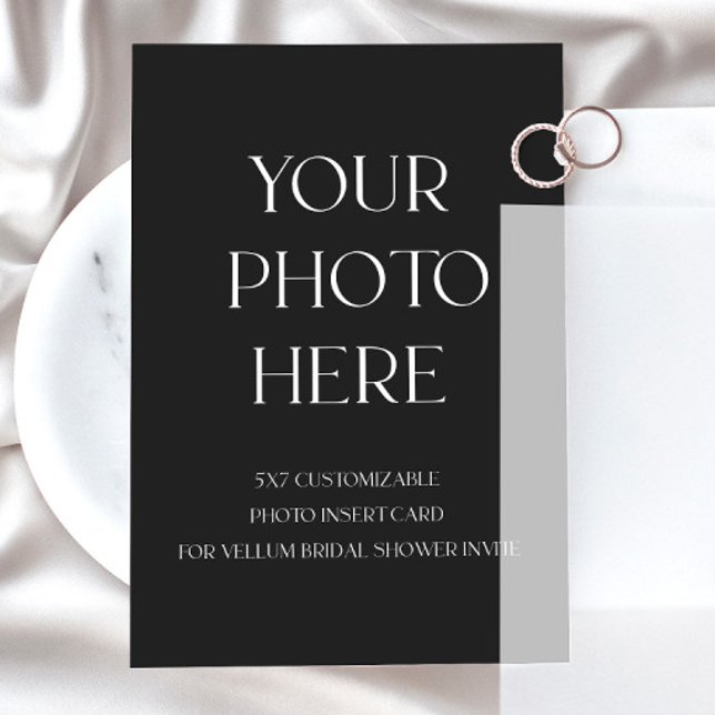 Photo Insert Card for Vellum Bridal Shower Invite (Creator Uploaded)
