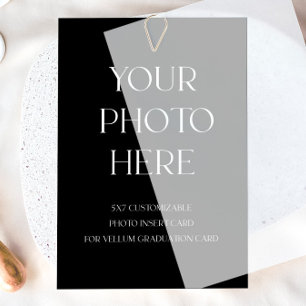 Photo Insert Card for Vellum Graduation Card
