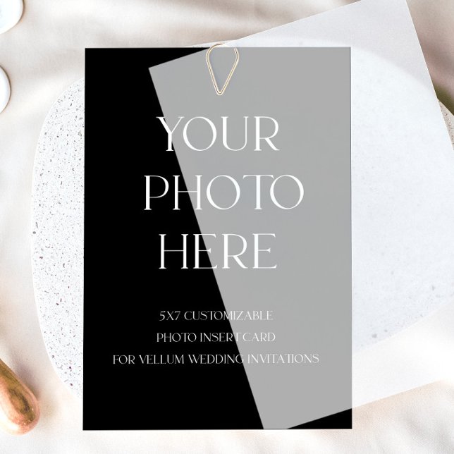 Photo Insert Card for Vellum Wedding Invitations (Creator Uploaded)