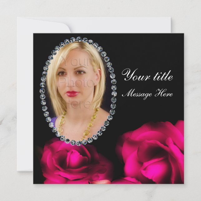 Photo Insert Card - Multi Use - Roses (Front)