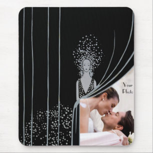 PHOTO Insert Curtain Fashion Plate Nouveau Mouse Pad