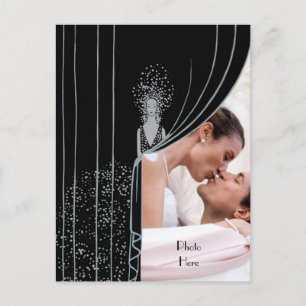 PHOTO INSERT Curtain Fashion Plate Postcard