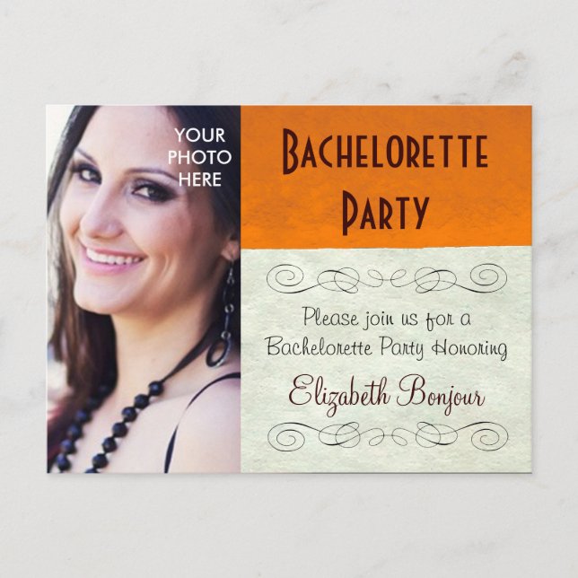 PHOTO INSERT ~ Postcard / Invitation Bachelorette (Front)