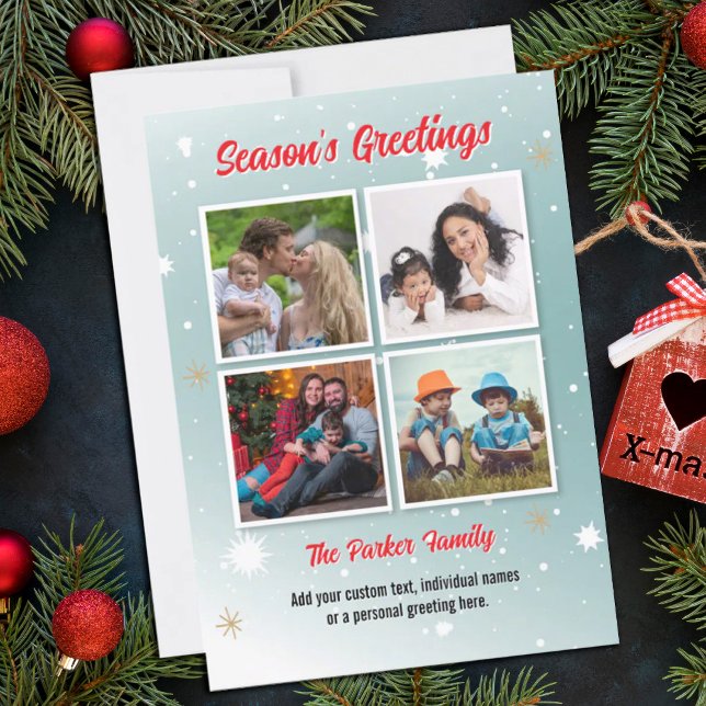 Photo Instagram Collage Christmas Card (Creator Uploaded)