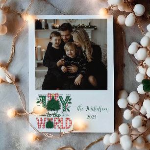 Photo Joy to the World Christmas Holiday Card