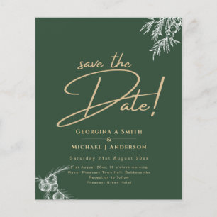 Photo JUNIPER GREEN Wedding Save The Date Flyer