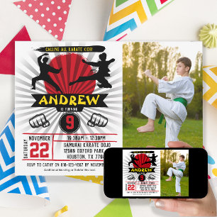 Photo Karate Kid Martial Arts Cobra Kai Invitation